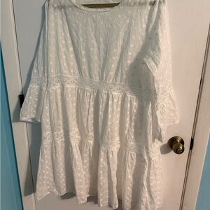 Adorable White Eyelet Babydoll Dress – Perfect Summer Glow-Up! 🌸